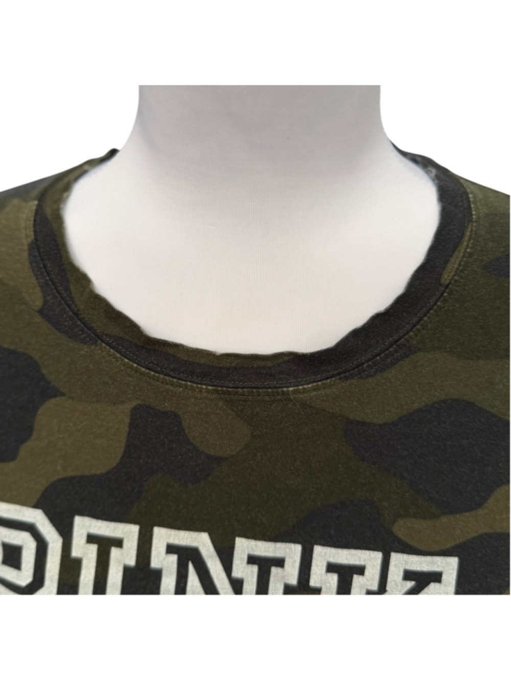 Victoria’s Secret PINK Camo Distressed Long Sleeve Lounge Tee Shirt Medium M - Picture 6 of 8